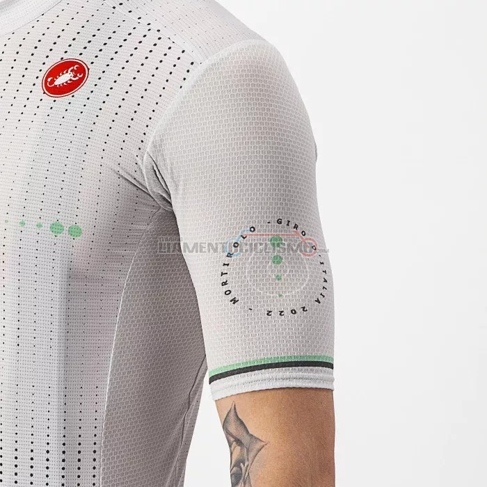 Abbigliamento Ciclismo Giro d'Italia Manica Corta 2022 Bianco Verde